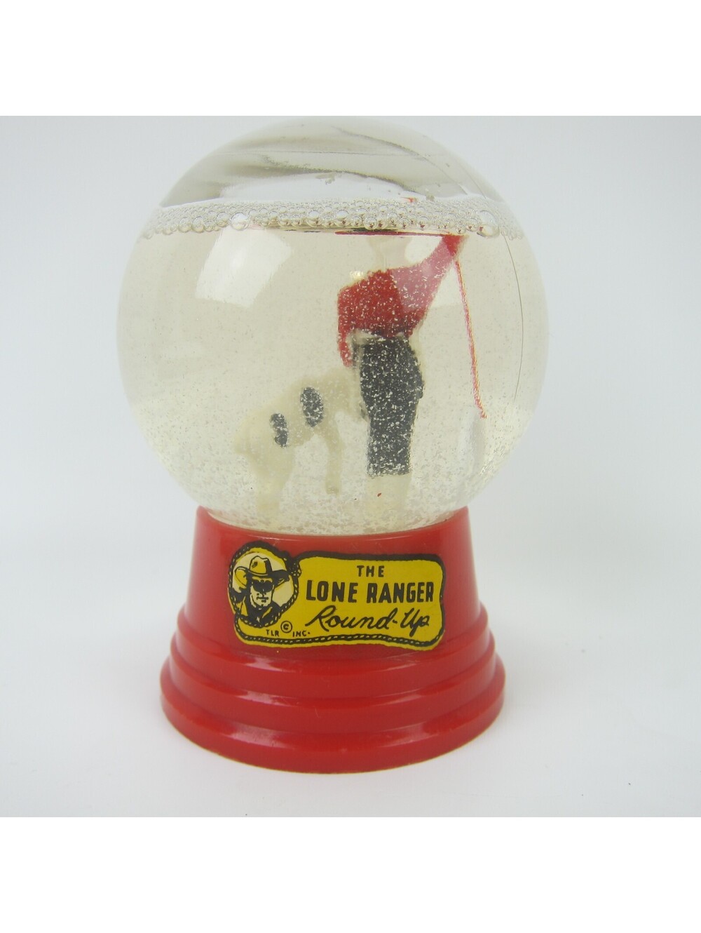 Vintage 1950s The Lone Ranger Round Up Snow Globe Red Base Driss Co Toy Game